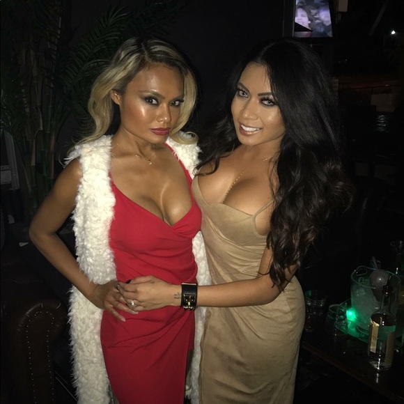 Nude Suede Asymmetric Spaghetti Strap Dress - Picture 3 of 3